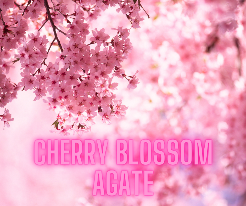 "Cherry Blossom Sakura Agate: Natural Elegance of Spring.