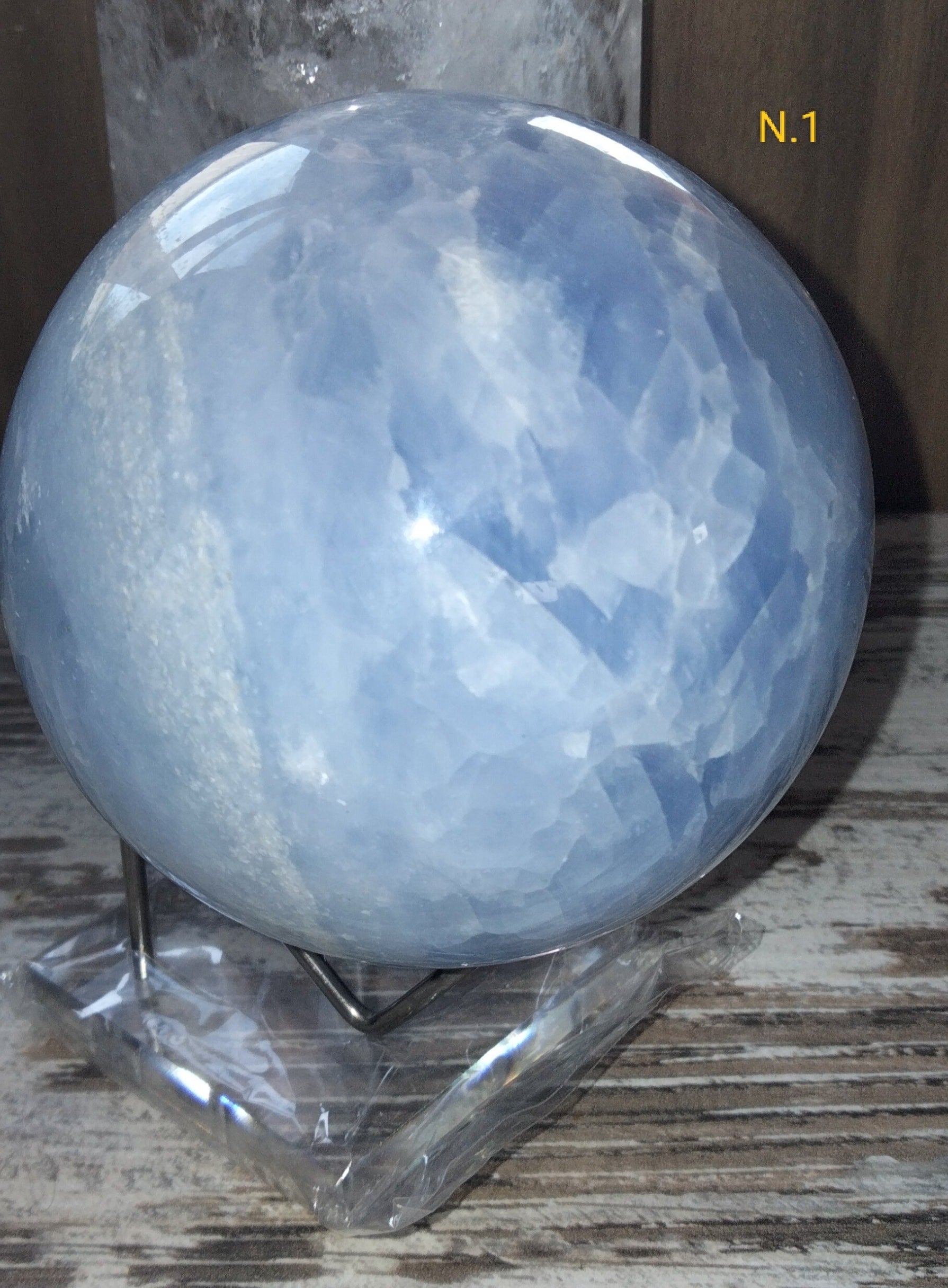 blue calcite sphere