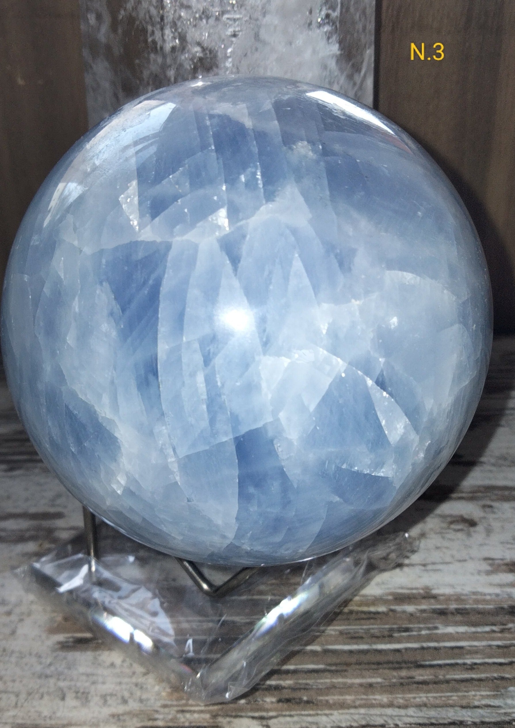 blue calcite sphere