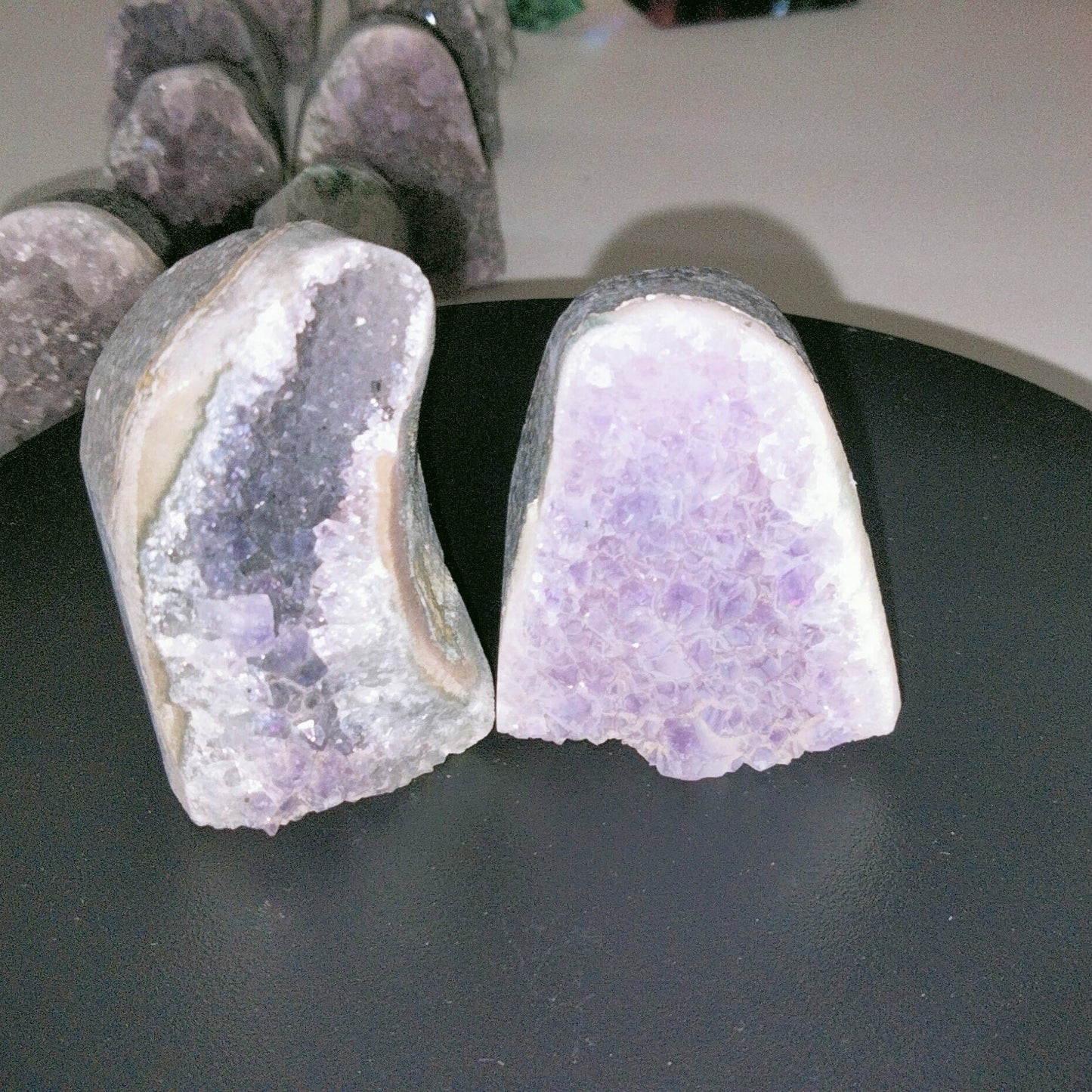 ✨ Unlock the Power of Amethyst with Small Amethyst Caves! ✨Set of 2. E