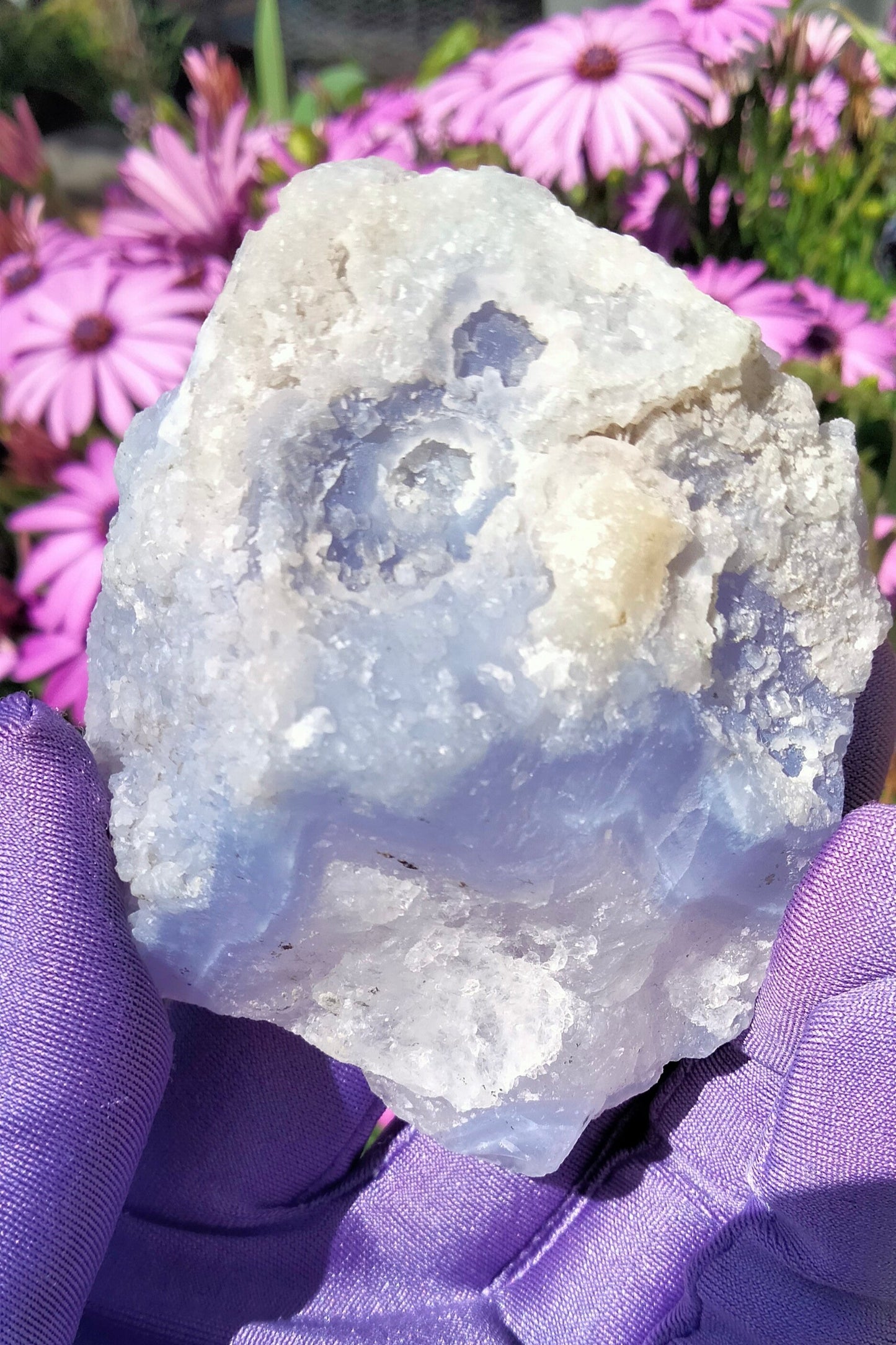 💙 Blue Lace Agate Specimen - Your Stone of Serenity💙Free Stand