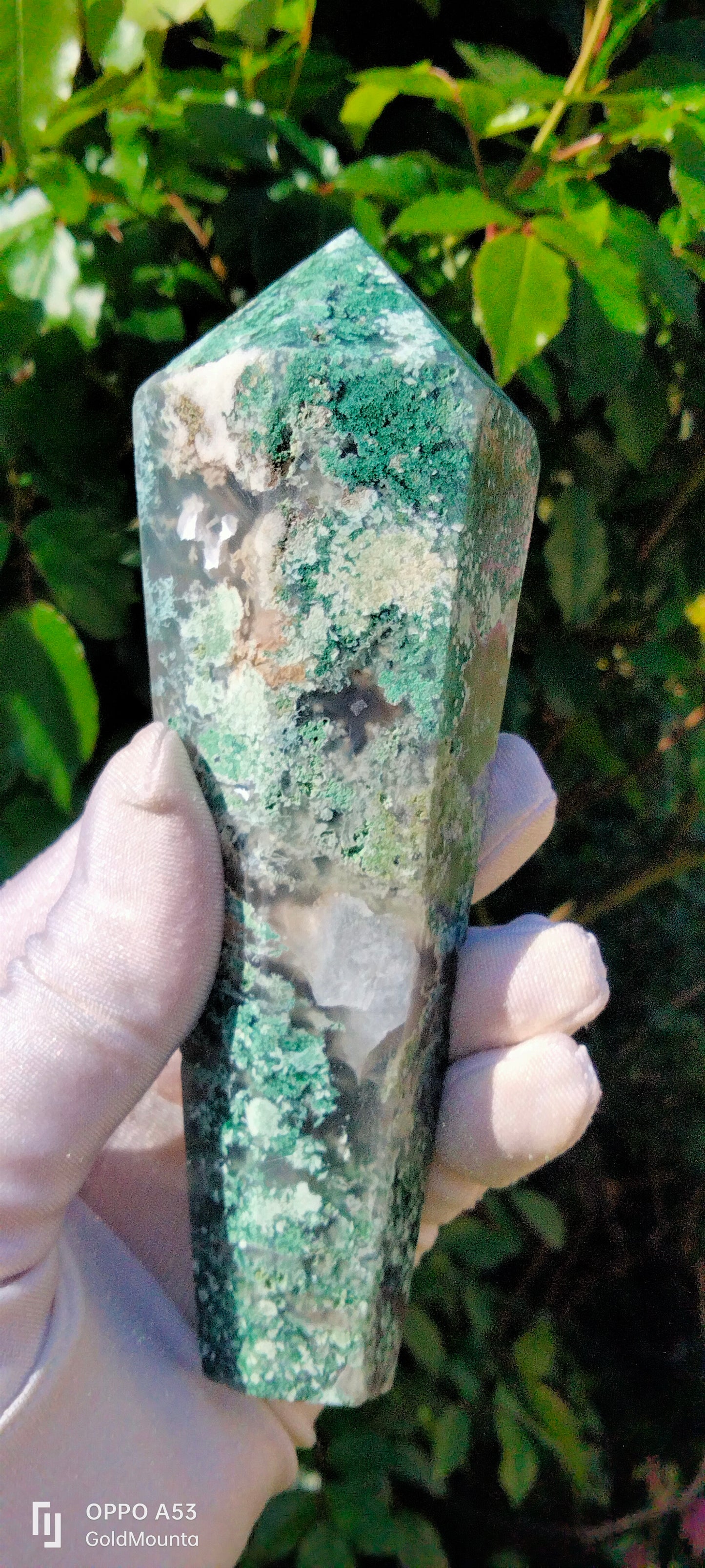 🌿✨ Moss Agate Druzy Wand. The Stone of New Beginnings! ✨🌿