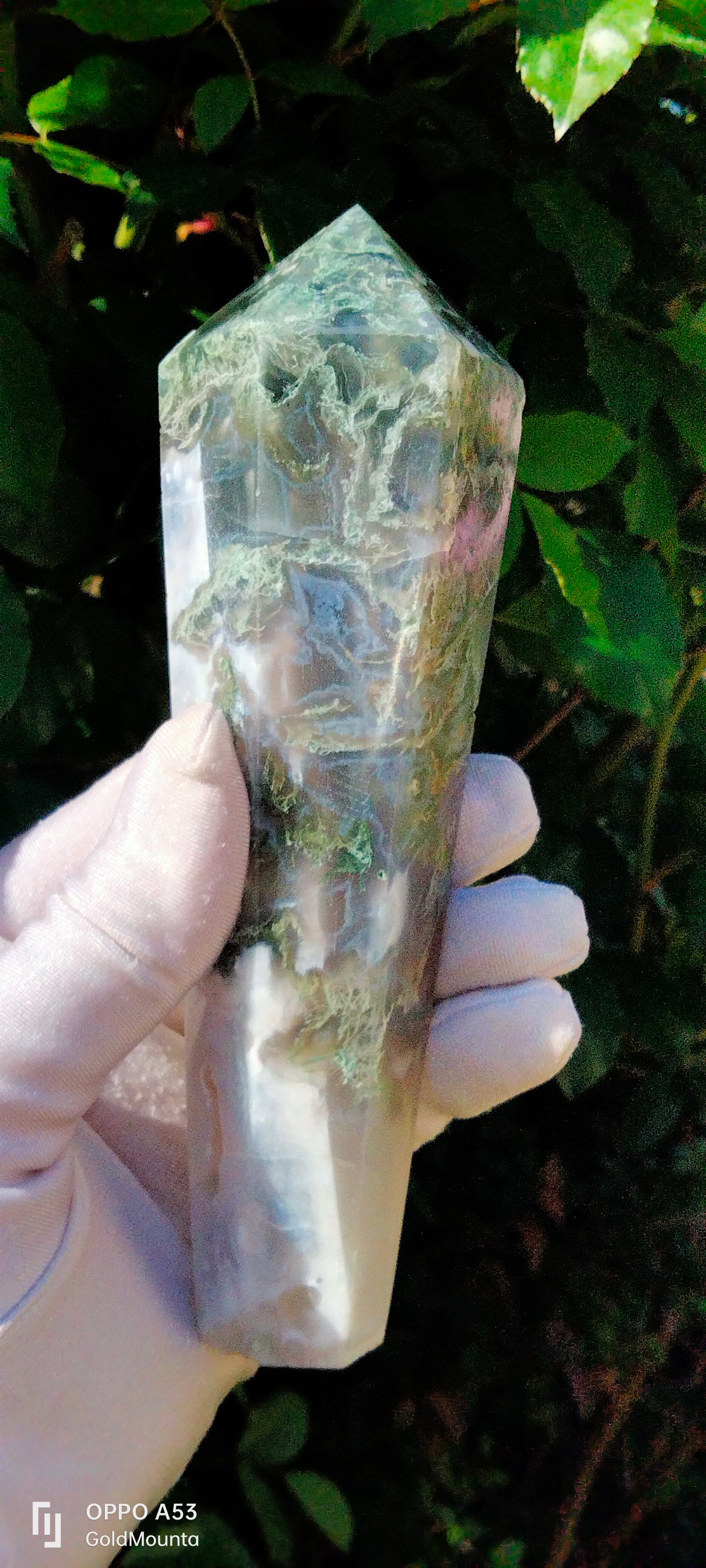 🌿✨ Moss Agate Wand The Stone of New Beginnings! ✨🌿N.4