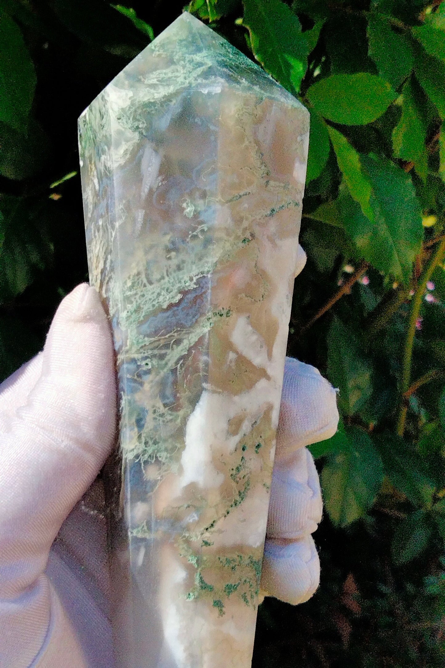 🌿✨ Moss Agate Wand The Stone of New Beginnings! ✨🌿N.4