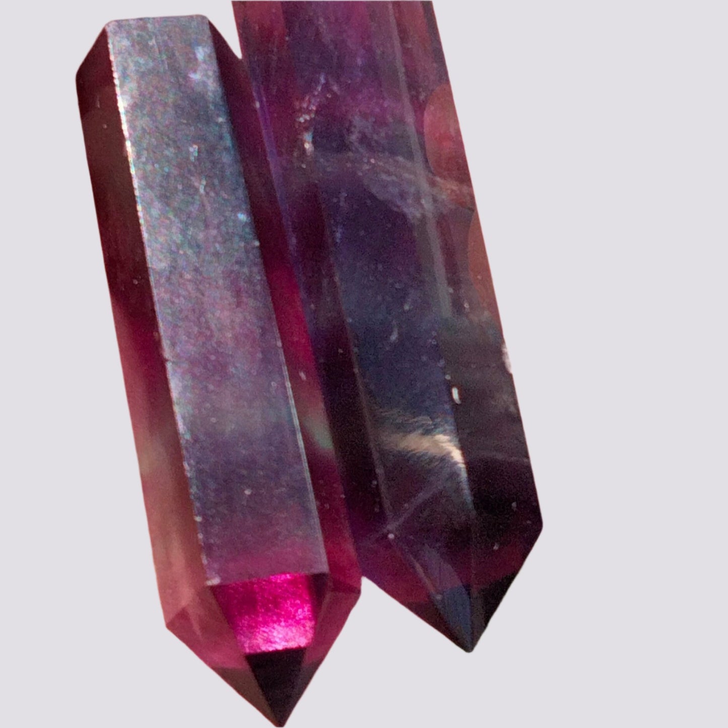 🌈✨Two High-Quality Double Terminated Rainbow Fluorite ✨🌈