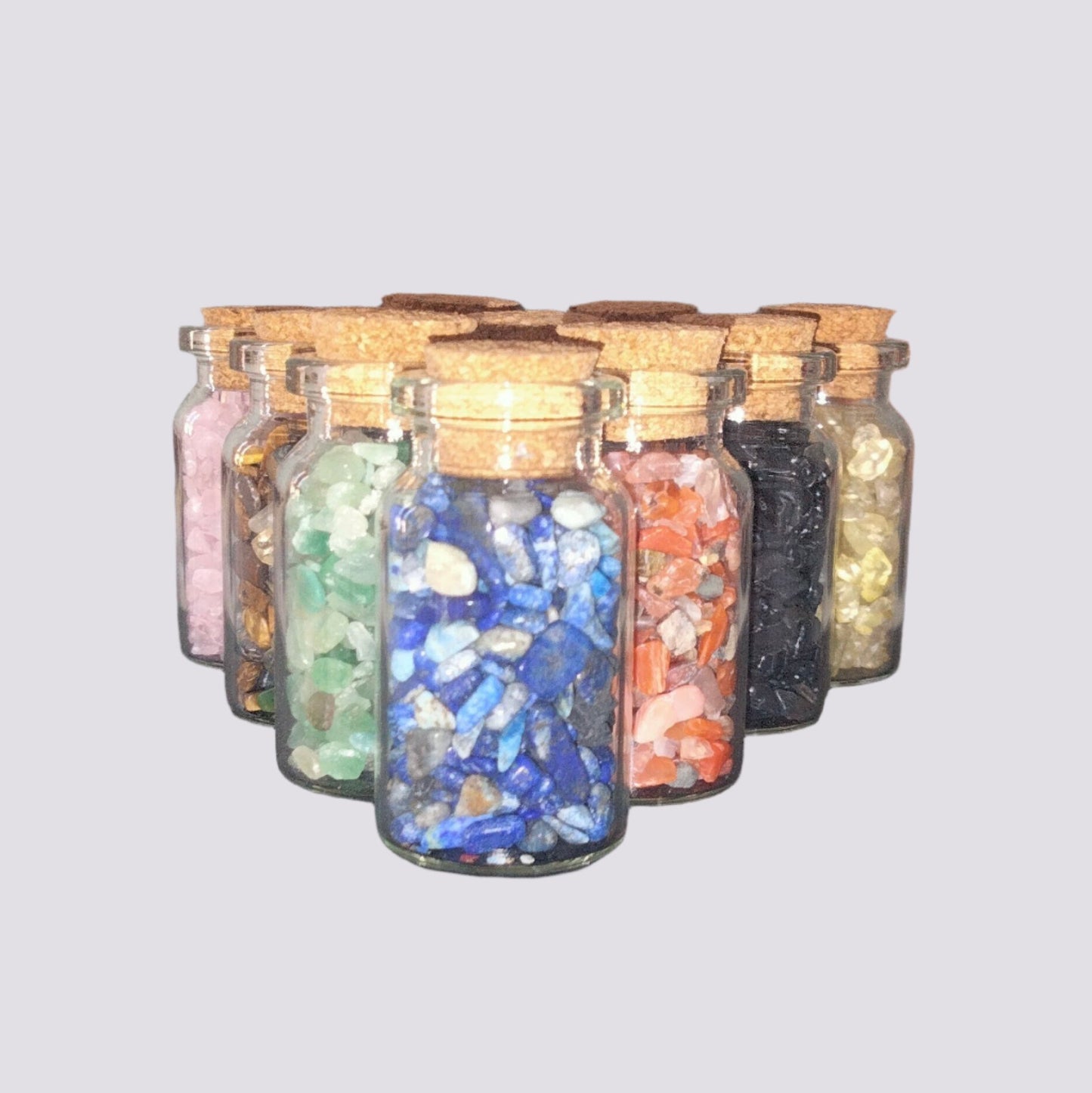 Set of 10✨💎 Crystal Chip Bottles – Pocket-Sized Energy Boosters! 💎✨