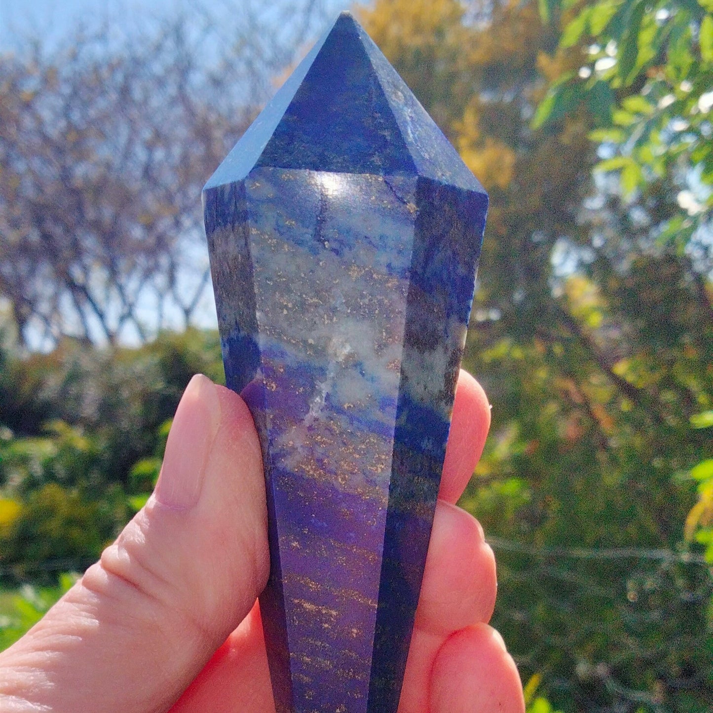 ✨ Lapis Lazuli Large Pendulum ✨Stunning royal blue & sparkling pyrite.(2)