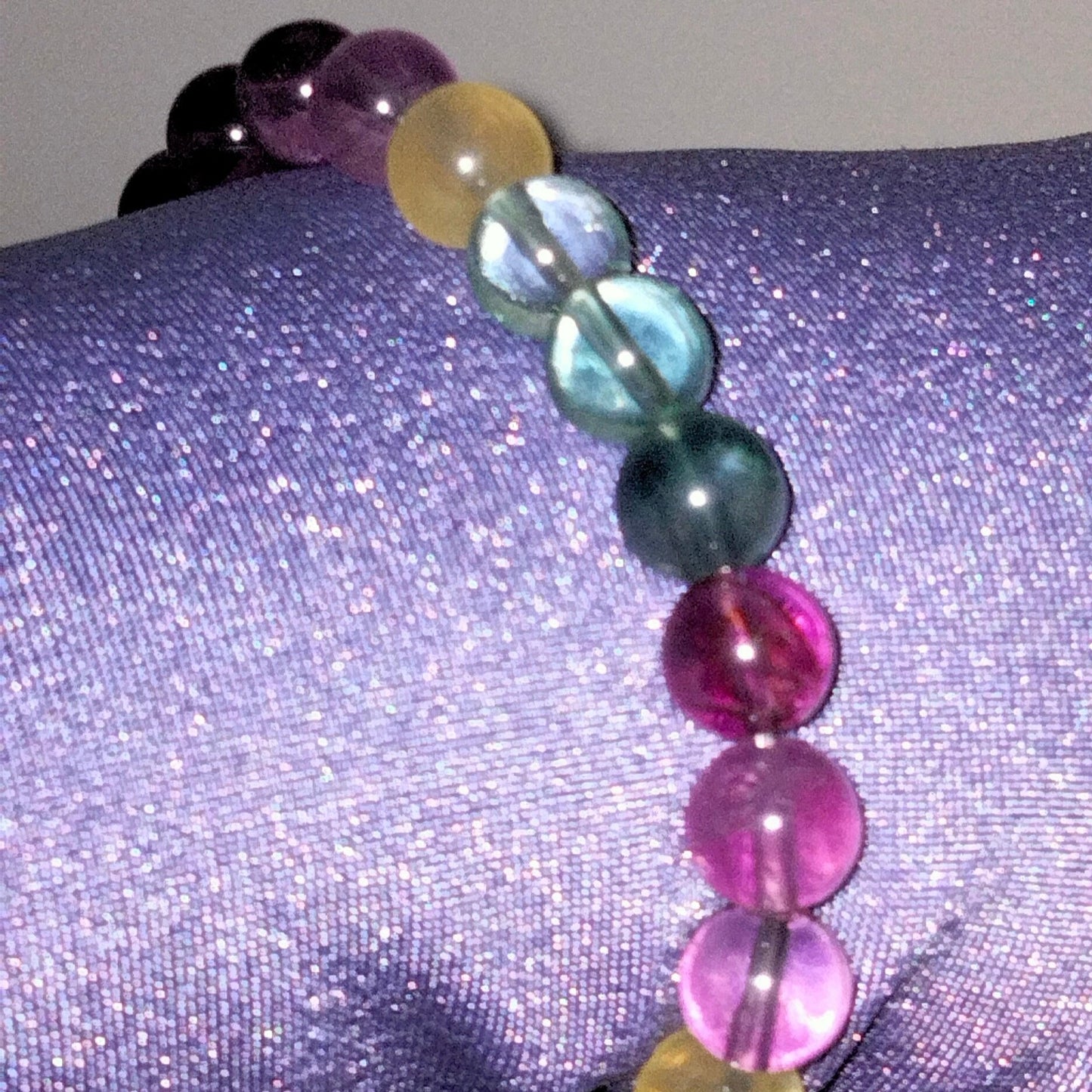 💙 Embrace Tranquility: Rainbow Fluorite Bracelet for Clarity and Harmony 💖