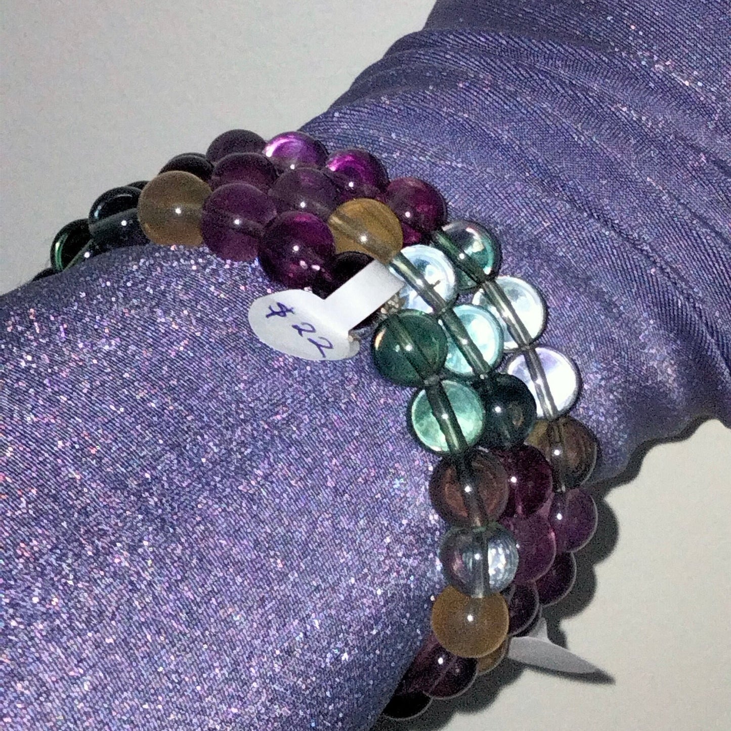 💙 Embrace Tranquility: Rainbow Fluorite Bracelet for Clarity and Harmony 💖