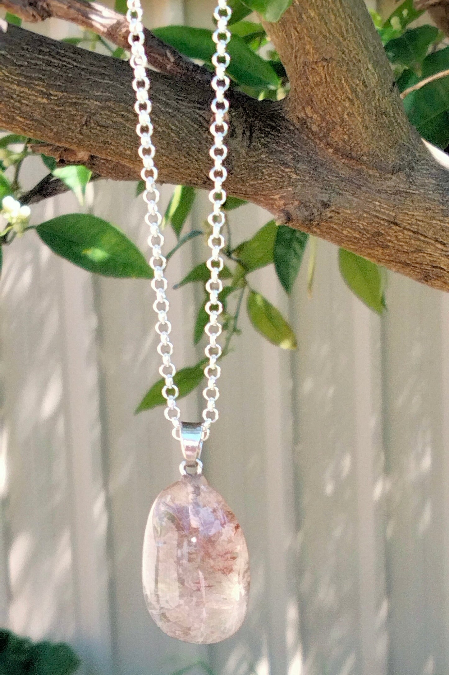 🔥 Rutile Fire Quartz Pendant with FREE 925 Sterling Silver Chain! 🔥