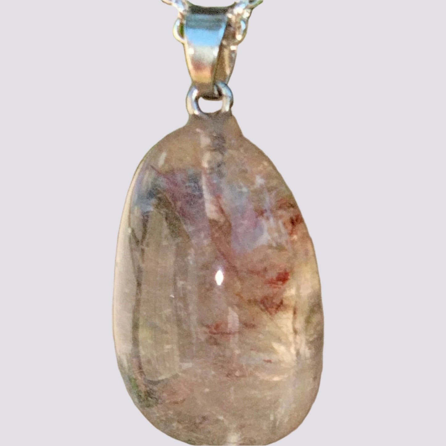 🔥 Rutile Fire Quartz Pendant with FREE 925 Sterling Silver Chain! 🔥