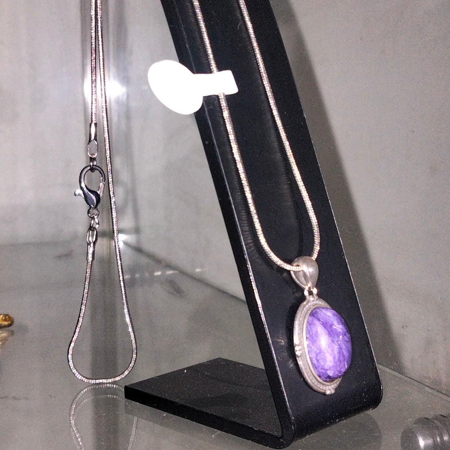 💜✨ Charoite Pendant on 925 Sterling Silver ✨💜Includes Chain.