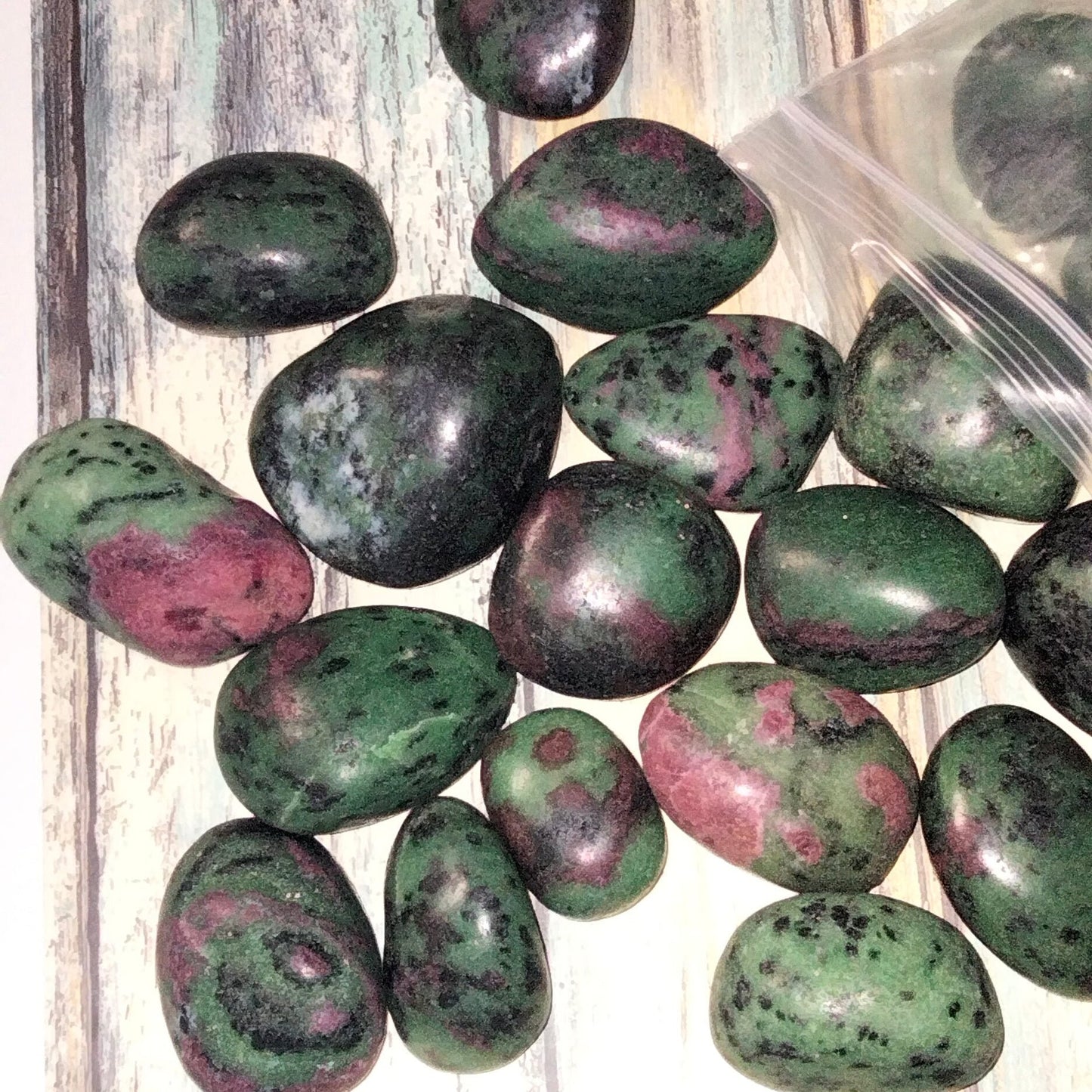 💖🌿 Ruby on Zoisite Large Tumble Stones (3-4 cm). 🌿💖