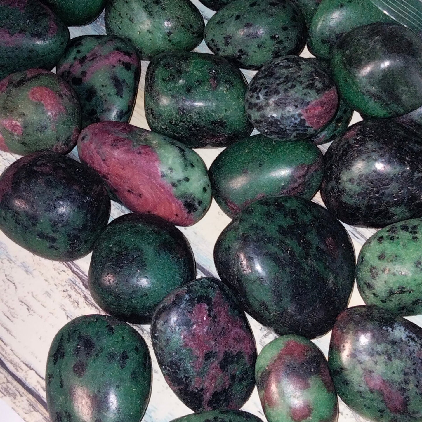 💖🌿 Ruby on Zoisite Large Tumble Stones (3-4 cm). 🌿💖