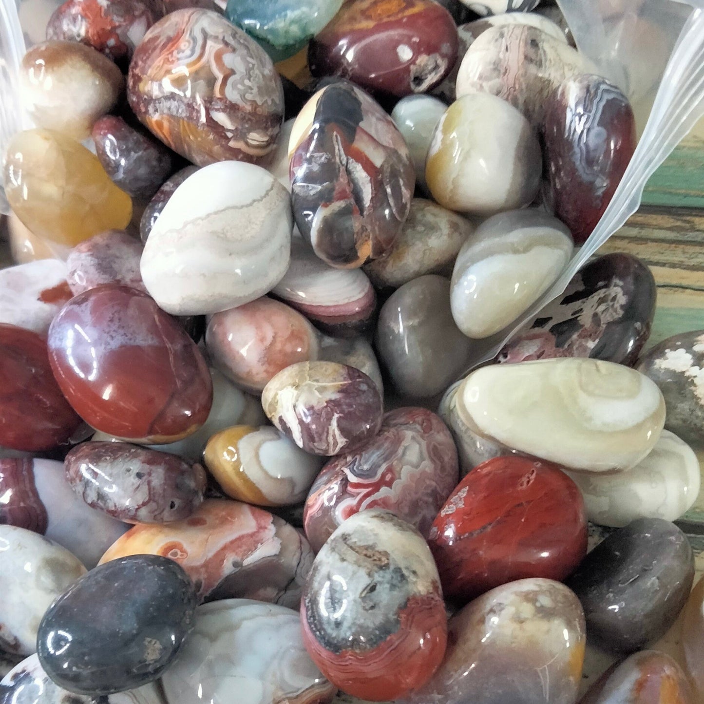 🌟 Mexican Agate Tumble Stones 'The Laughter Stone.' 😂