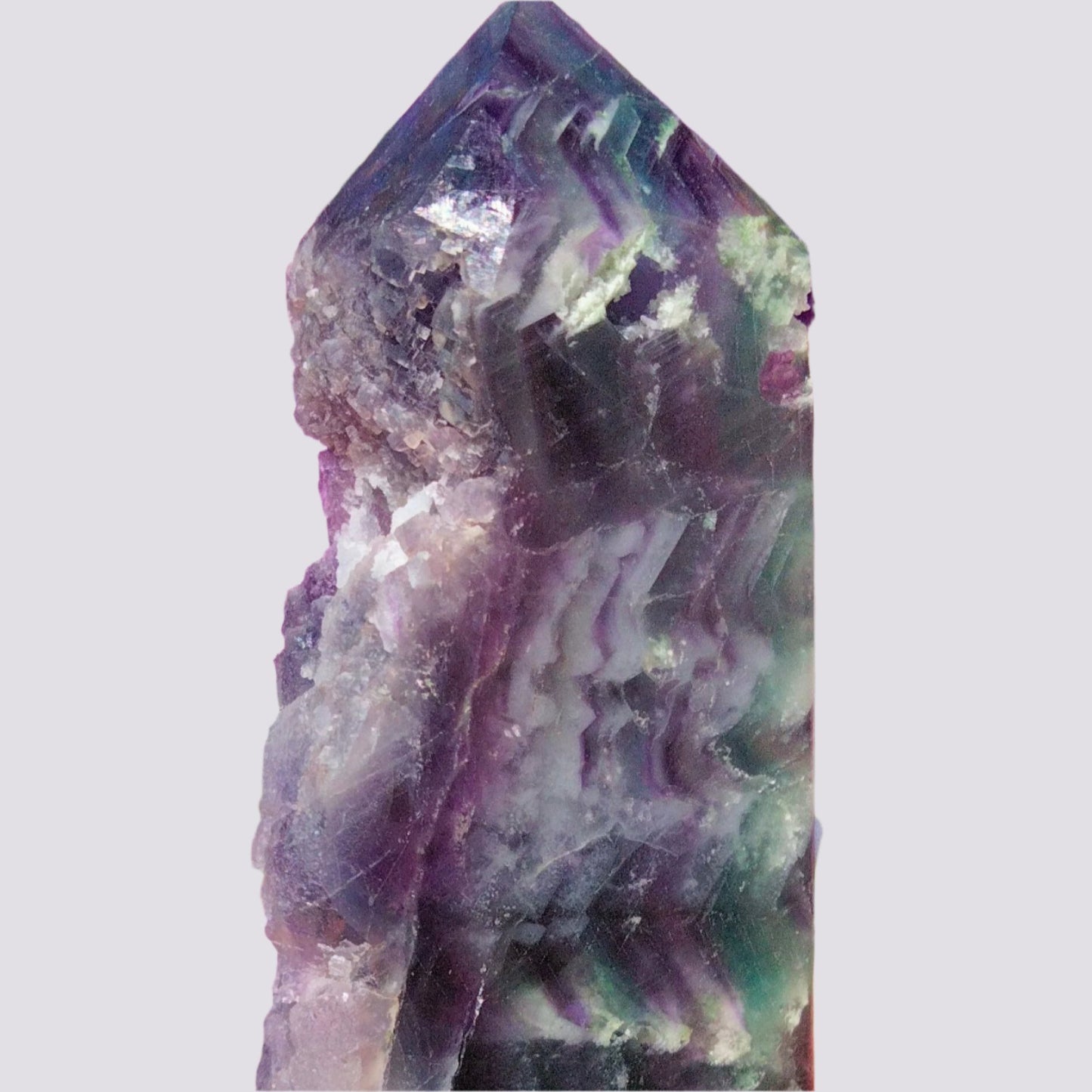 🌈 Rainbow White Feather Fluorite Raw & Polished Crystal 🌈