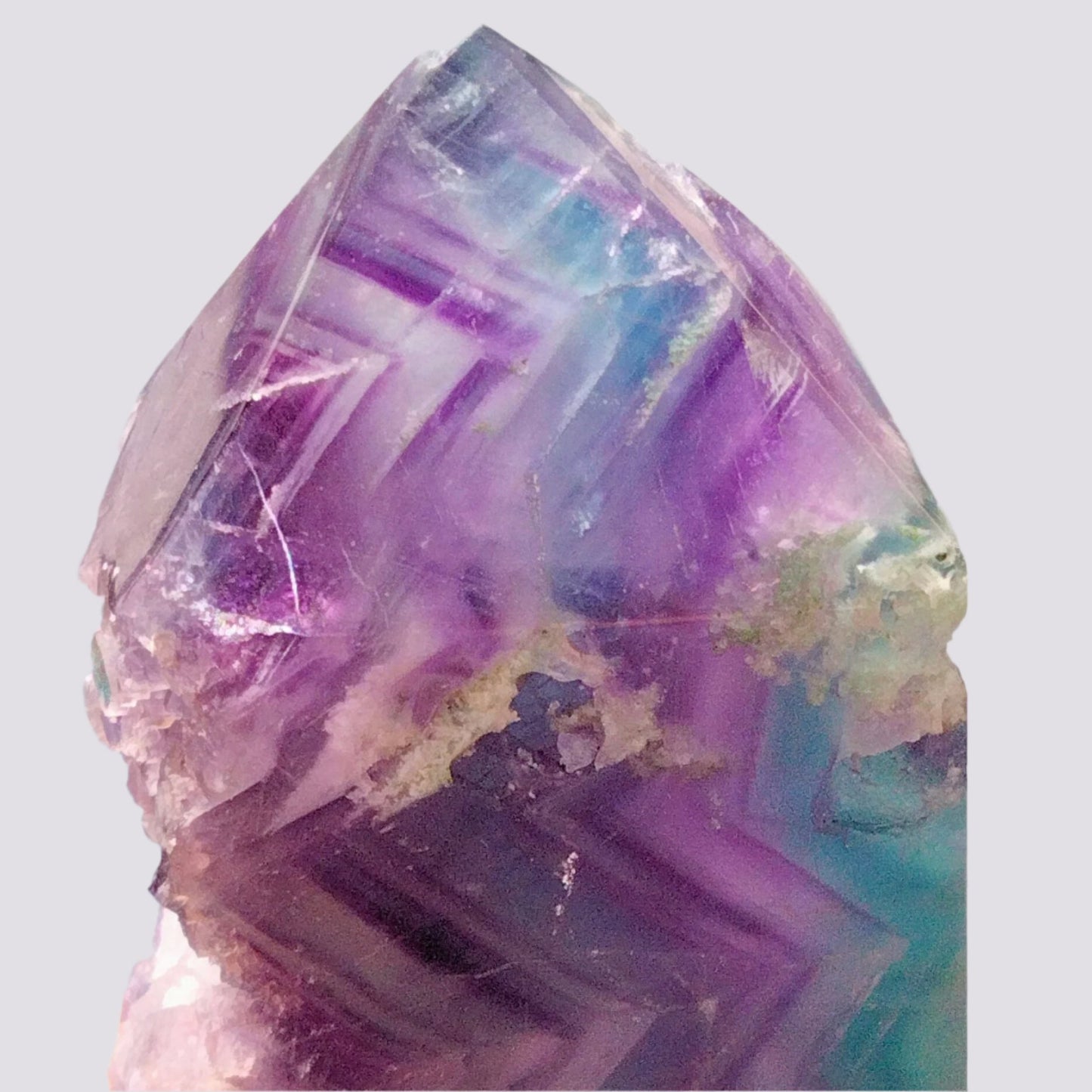 🌈 Rainbow White Feather Fluorite Raw & Polished Crystal 🌈