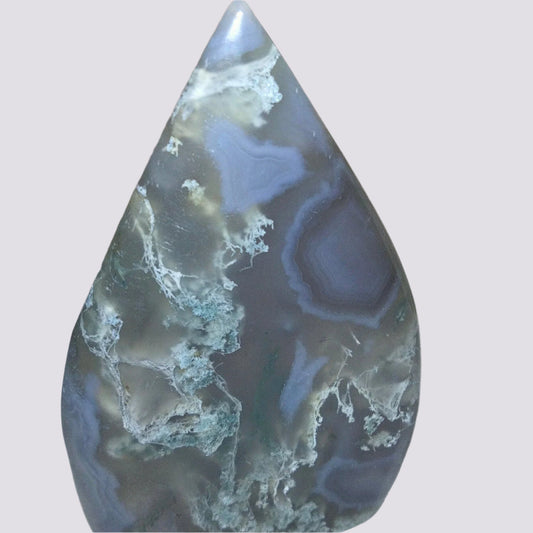 🌿 New Arrivals: Blue Lace Agate on Moss Agate Tear Drop Freeforms! 💙