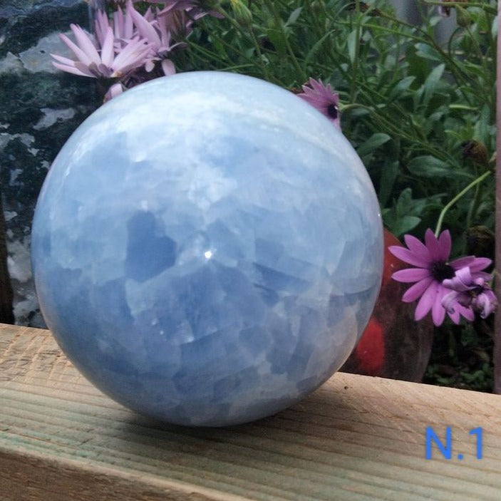 blue calcite sphere