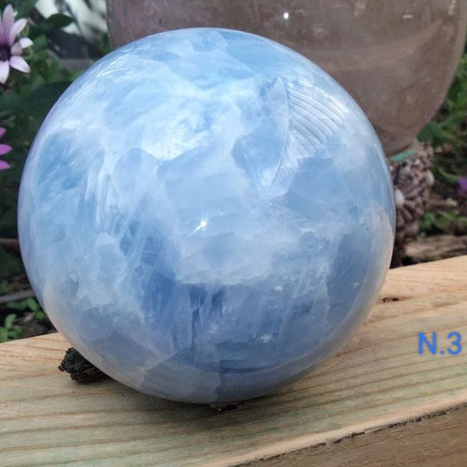 blue calcite sphere