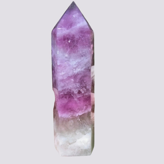 Pink fluorite tower