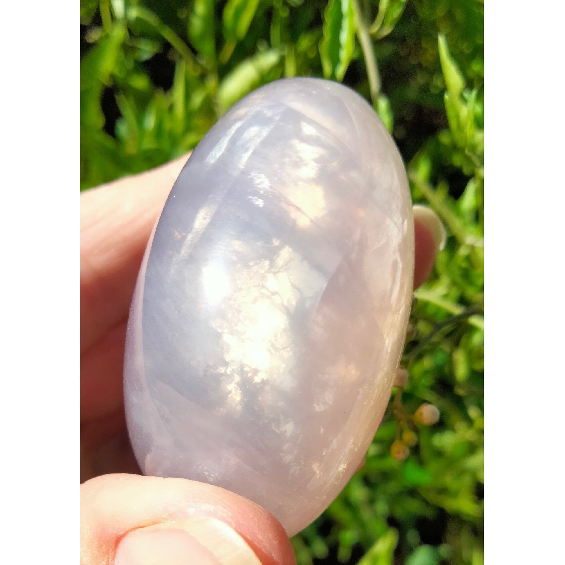 blue rose quartz palmstone