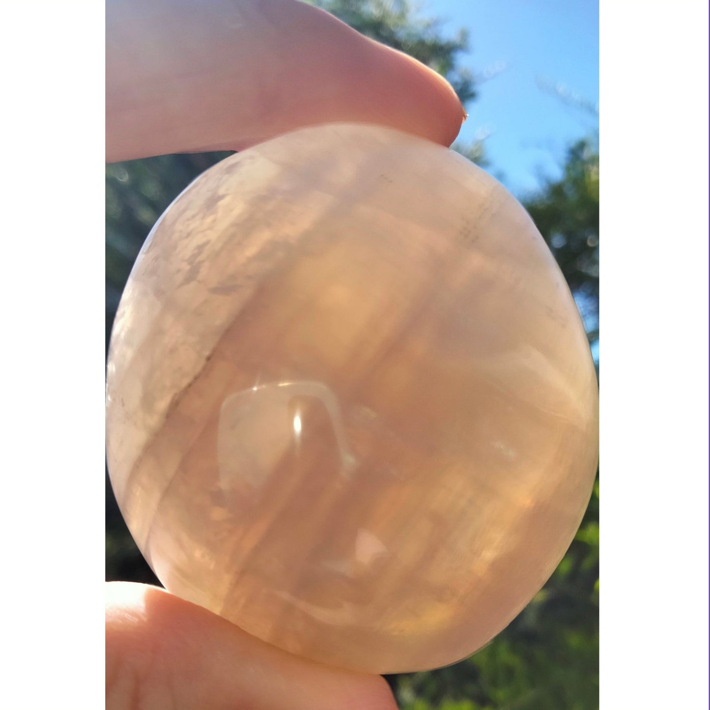 blue rose quartz palmstone