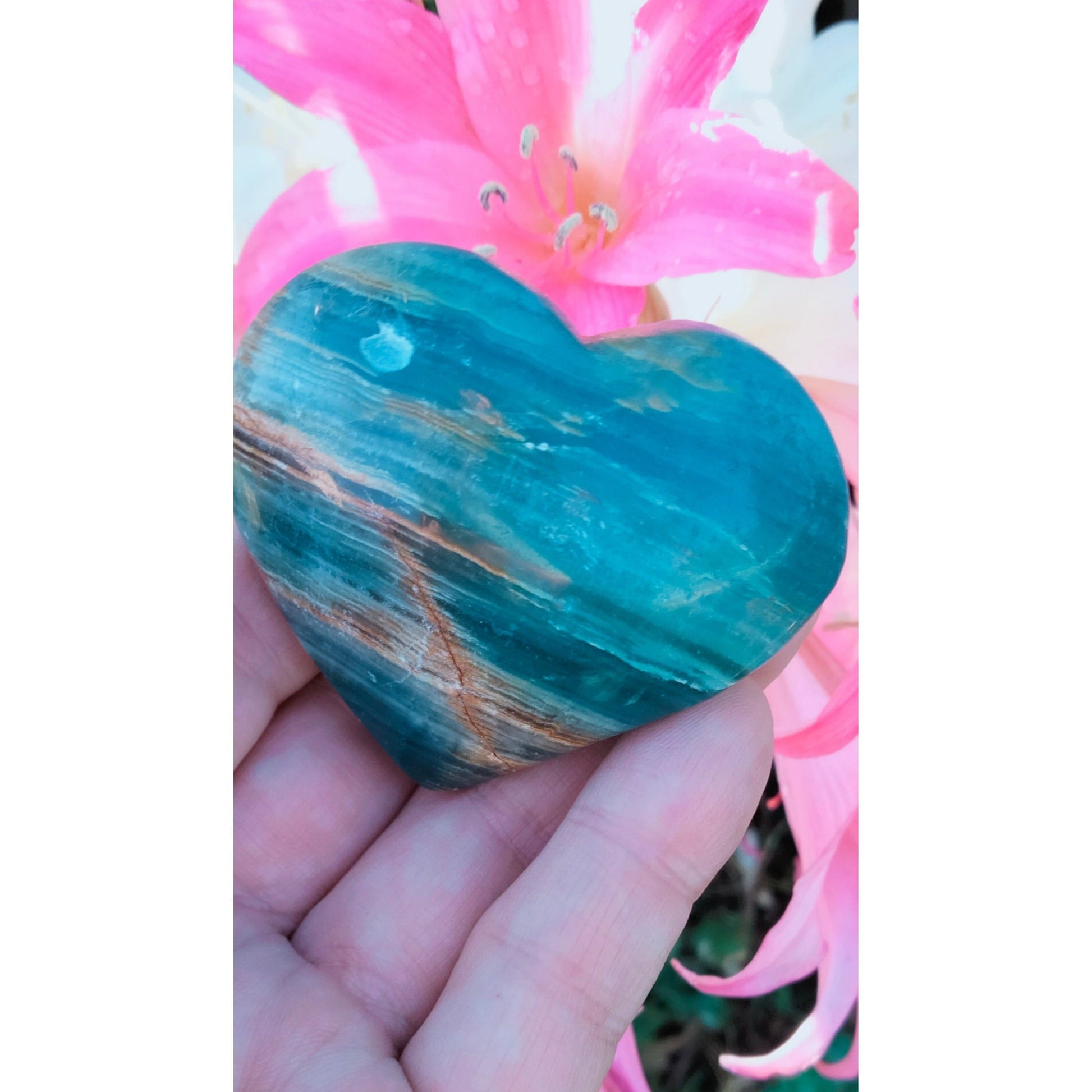 Blue onyx heart