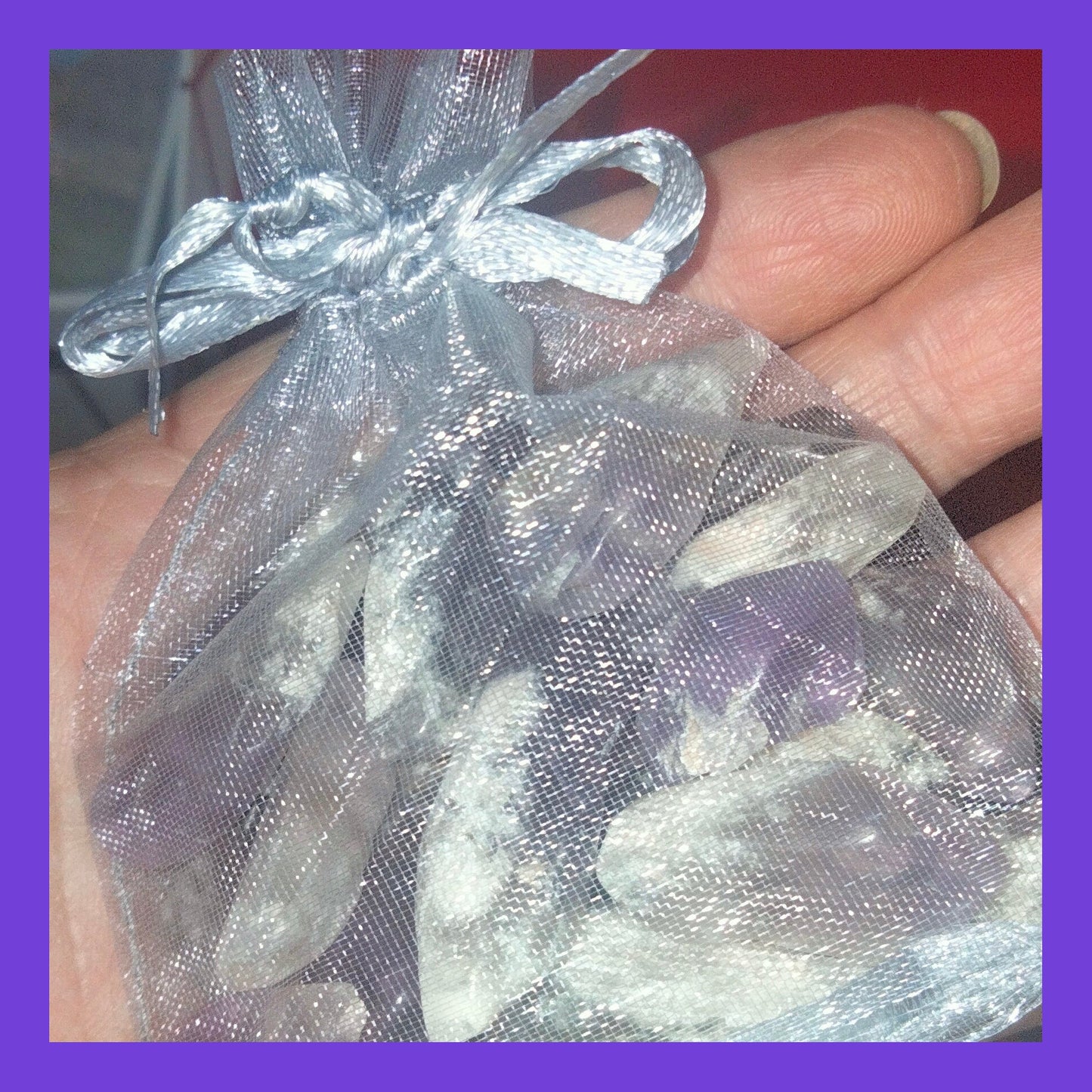 20 amethyst mini points in organza bag