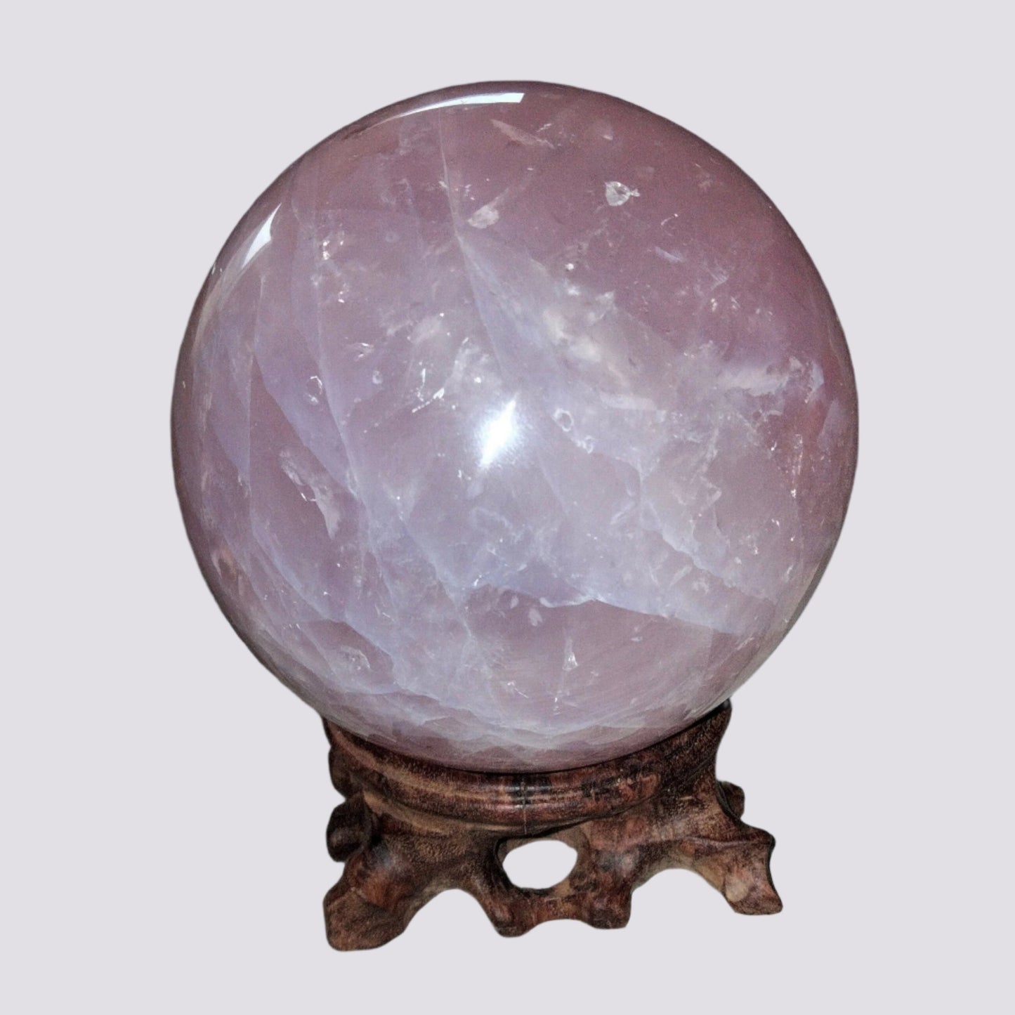 10cm Rose quartz sphere full star inclusion