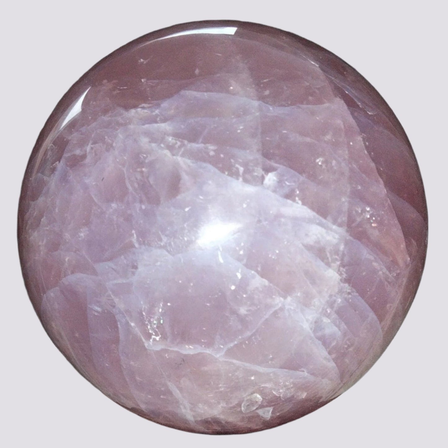 10cm Rose quartz sphere full star inclusion