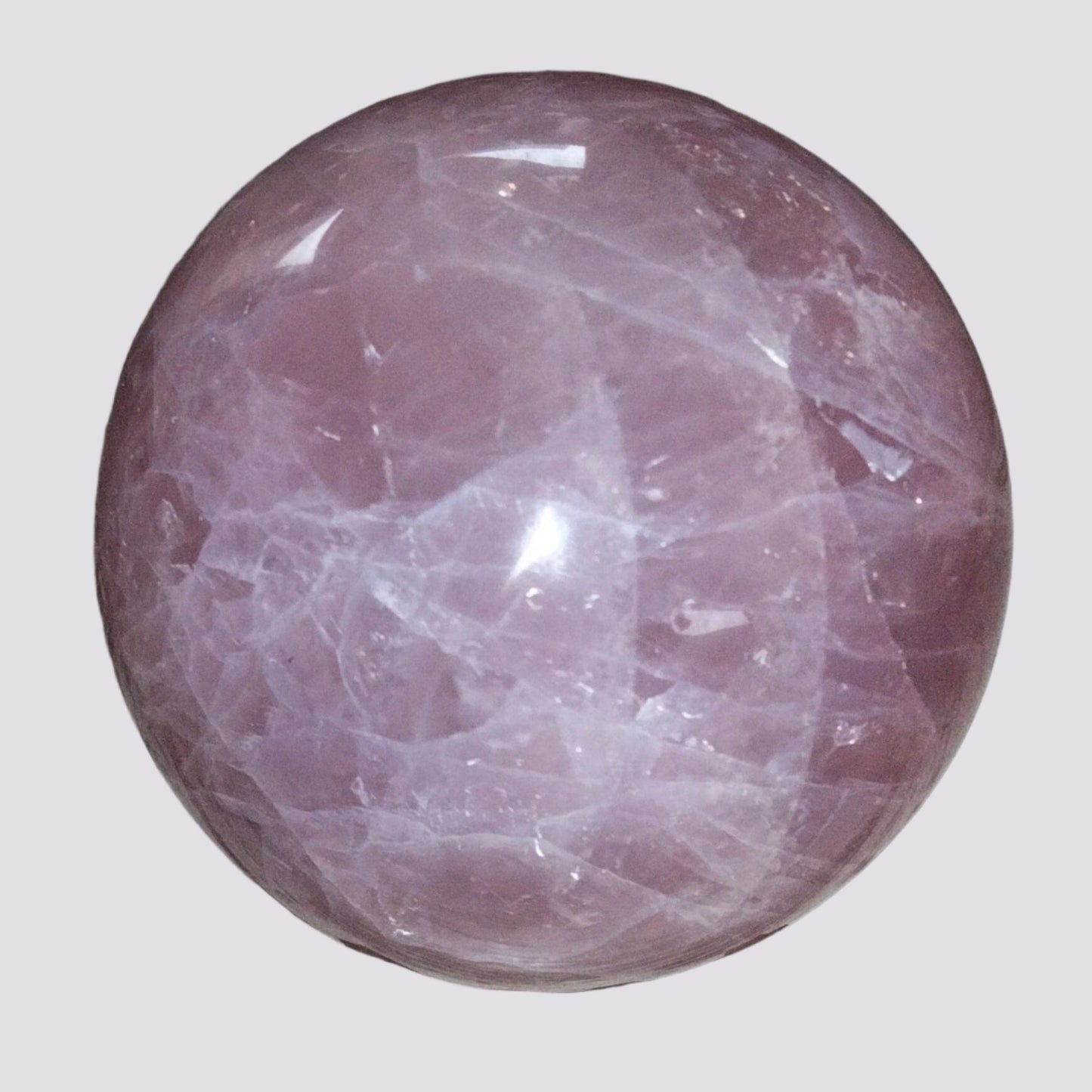 10cm Rose quartz sphere full star inclusion