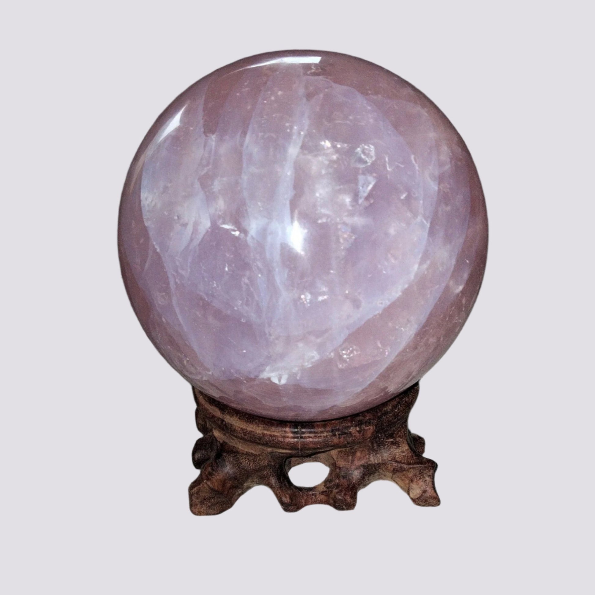 10cm Rose quartz sphere full star inclusion