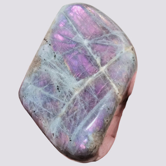 Labradorite freeform with rare purple flash