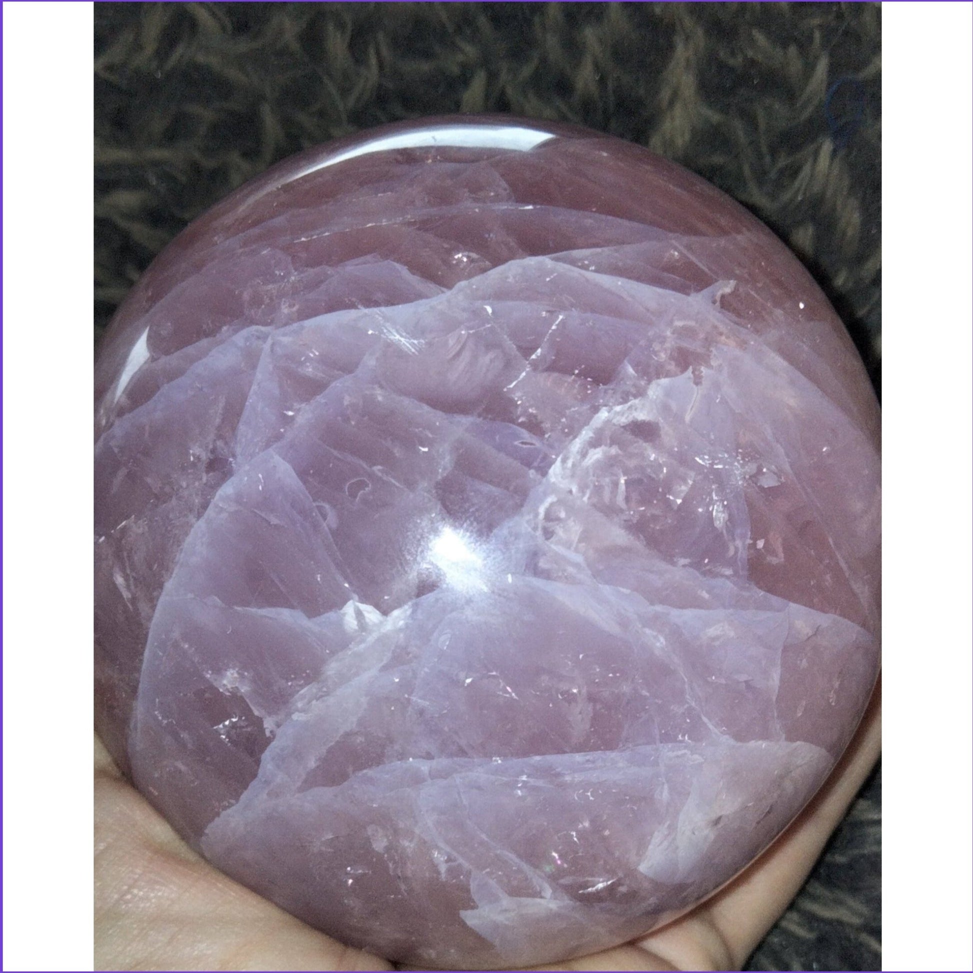 10cm Rose quartz sphere full star inclusion